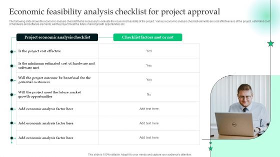 Analyzing The Economic Economic Feasibility Analysis Checklist For Project Approval Pictures PDF