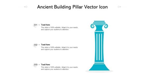 Ancient Building Pillar Vector Icon Ppt PowerPoint Presentation Icon Background Images PDF