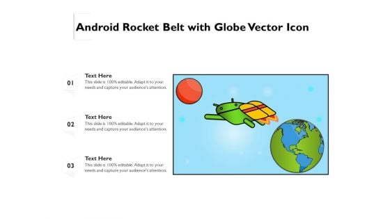 Android Rocket Belt With Globe Vector Icon Ppt PowerPoint Presentation File Visuals PDF