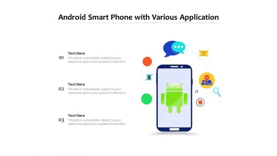 Android Smart Phone With Various Application Ppt PowerPoint Presentation File Slide PDF