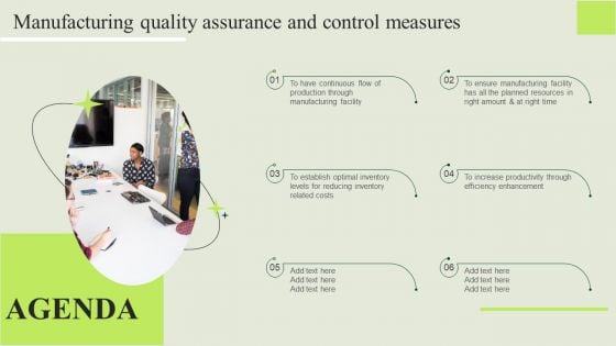 Angeda Manufacturing Quality Assurance And Control Measures Diagrams PDF