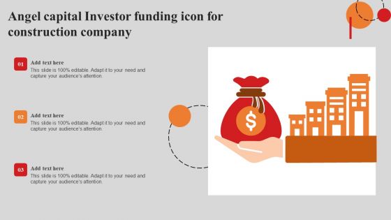 Angel Capital Investor Funding Icon For Construction Company Clipart PDF