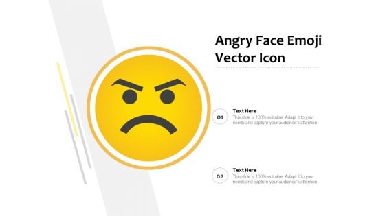 Angry Face Emoji Vector Icon Ppt PowerPoint Presentation Gallery Guide PDF
