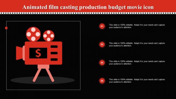 Animated Film Casting Production Budget Movie Icon Designs PDF