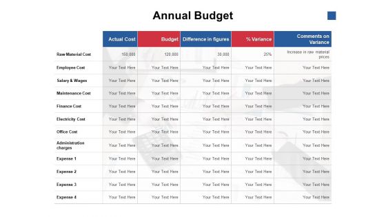 Annual Budget Finance Ppt PowerPoint Presentation File Background Image