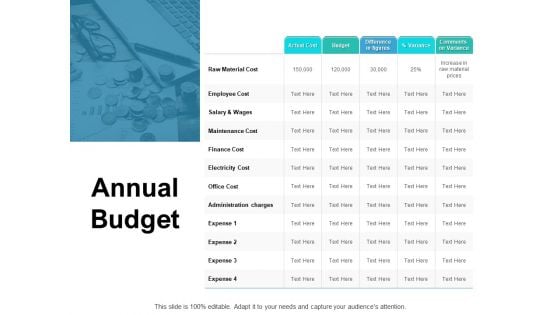 Annual Budget Ppt PowerPoint Presentation Layouts Graphics Pictures