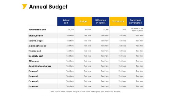 Annual Budget Ppt PowerPoint Presentation Portfolio Picture