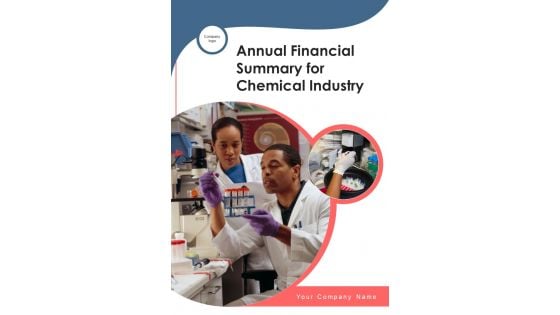 Annual Financial Summary For Chemical Industry One Pager Documents