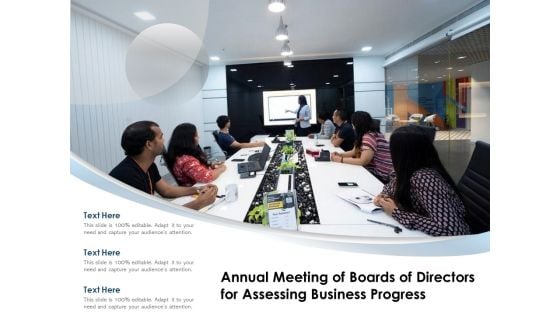 Annual Meeting Of Boards Of Directors For Assessing Business Progress Ppt PowerPoint Presentation File Background PDF