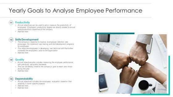 Annual Objectives To Measure The Performance Of Employees Ppt Infographic Template Graphic Images PDF