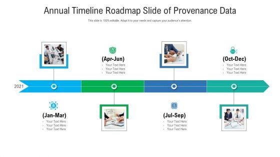 Annual Timeline Roadmap Slide Of Provenance Data Ppt PowerPoint Presentation File Visual Aids PDF