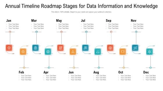 Annual Timeline Roadmap Stages For Data Information And Knowledge Ppt PowerPoint Presentation Gallery Background Designs PDF Annual Timeline Roadmap Stages For Data Information And Knowledge Ppt PowerPoint Presentation Gallery Background Designs PDF