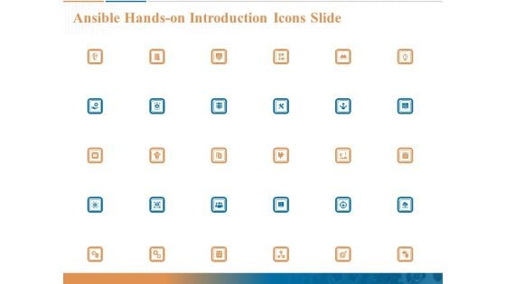 Ansible Hands On Introduction Icons Slide Ppt PowerPoint Presentation Ideas Slide Portrait PDF