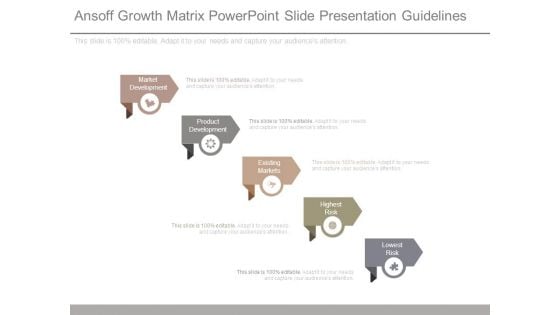 Ansoff Growth Matrix Powerpoint Slide Presentation Guidelines