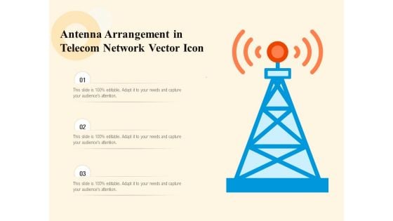 Antenna Arrangement In Telecom Network Vector Icon Ppt PowerPoint Presentation File Professional PDF