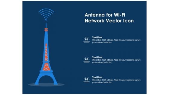 Antenna For Wi Fi Network Vector Icon Ppt PowerPoint Presentation File Mockup PDF