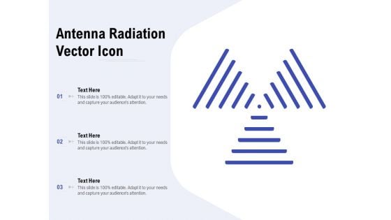 Antenna Radiation Vector Icon Ppt PowerPoint Presentation Infographic Template Format PDF