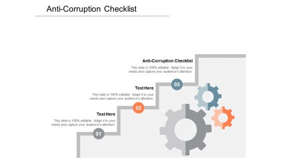 Anti Corruption Checklist Ppt PowerPoint Presentation Infographic Template Brochure Cpb