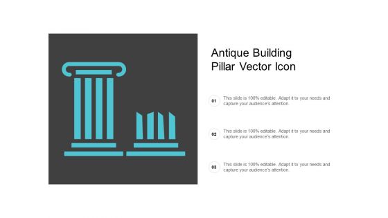 Antique Building Pillar Vector Icon Ppt PowerPoint Presentation Introduction Cpb