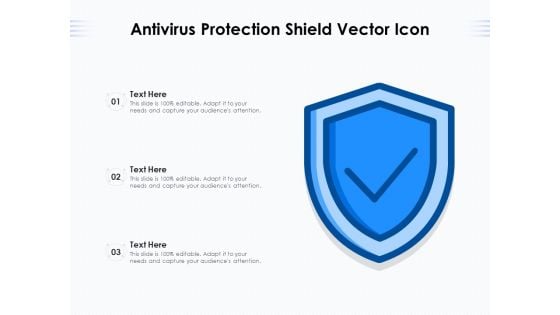 Antivirus Protection Shield Vector Icon Ppt PowerPoint Presentation Show Rules PDF