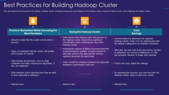 Apache Hadoop IT Best Practices For Building Hadoop Cluster Themes PDF