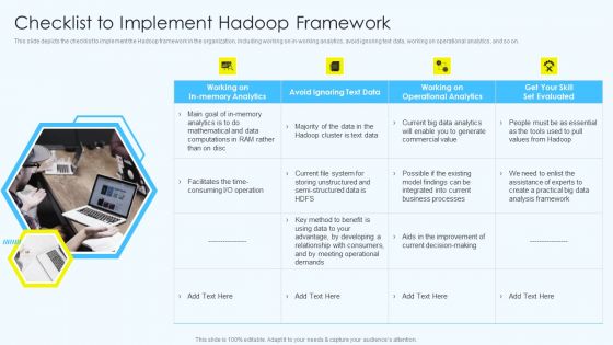 Apache Hadoop Software Deployment Checklist To Implement Hadoop Framework Formats PDF