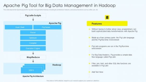 Apache Pig Tool For Big Data Management In Hadoop Infographics PDF