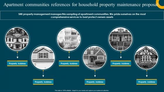 Apartment Communities References For Household Property Maintenance Proposal Sample PDF