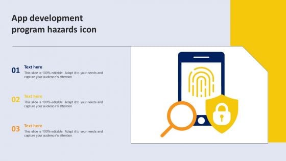 App Development Program Hazards Icon Download PDF