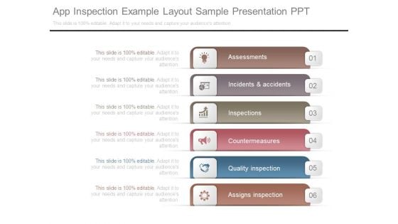 App Inspection Example Layout Sample Presentation Ppt