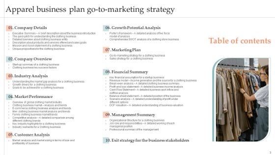 Apparel Business Plan Go To Marketing Strategy