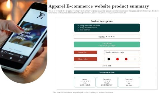 Apparel E Commerce Website Product Summary Ppt Gallery Microsoft PDF Apparel E Commerce Website Product Summary Ppt Gallery Microsoft PDF