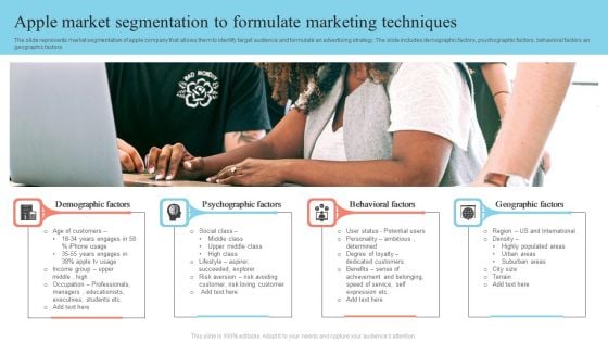 Apple Market Segmentation To Formulate Marketing Techniques Structure PDF