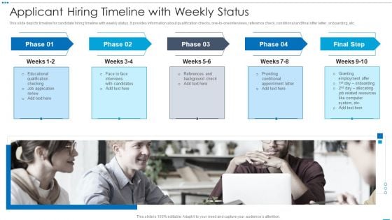 Applicant Hiring Timeline With Weekly Status Ideas PDF