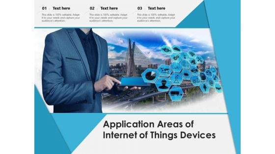 Application Areas Of Internet Of Things Devices Ppt PowerPoint Presentation Model Inspiration PDF