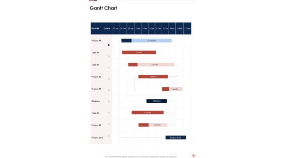 Application Development Freelance Proposal Gantt Chart One Pager Sample Example Document