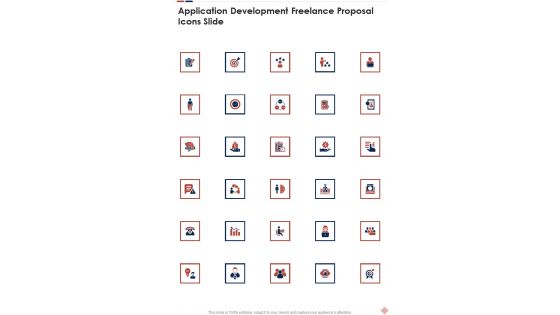 Application Development Freelance Proposal Icons Slide One Pager Sample Example Document Application Development Freelance Proposal Icons Slide One Pager Sample Example Document