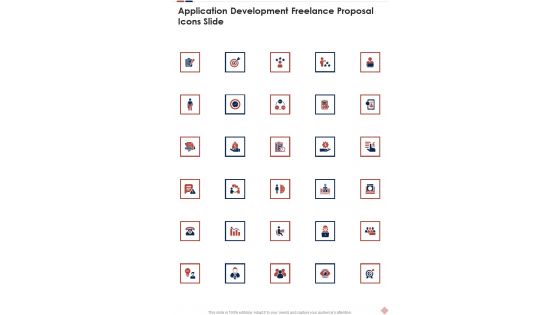 Application Development Freelance Proposal Icons Slide One Pager Sample Example Document