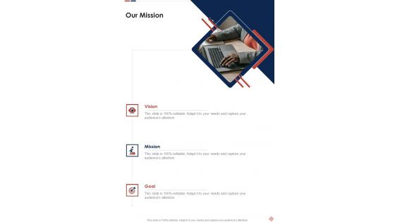 Application Development Freelance Proposal Our Mission One Pager Sample Example Document