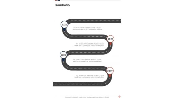 Application Development Freelance Proposal Roadmap One Pager Sample Example Document