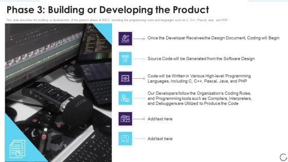 Application Development Life Cycle Phase 3 Building Or Developing The Product Diagrams PDF