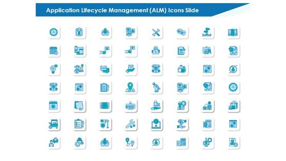 Application Lifecycle Management ALM Icons Slide Demonstration PDF