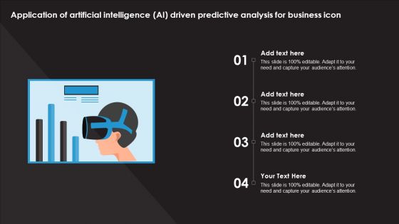 Application Of Artificial Intelligence AI Driven Predictive Analysis For Business Icon Brochure PDF