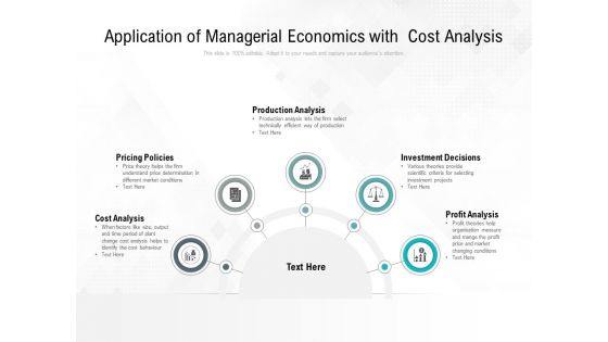 Application Of Managerial Economics With Cost Analysis Ppt PowerPoint Presentation Outline Inspiration