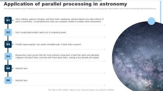 Application Of Parallel Processing In Astronomy Ppt PowerPoint Presentation File Infographic Template PDF