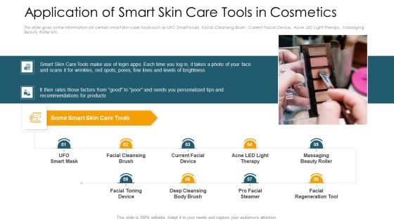 Application Of Smart Skin Care Tools In Cosmetics Summary PDF