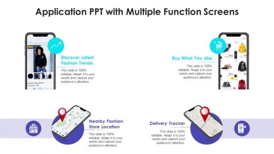 Application PPT With Multiple Function Screens Demonstration PDF