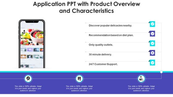 Application PPT With Product Overview And Characteristics Introduction PDF