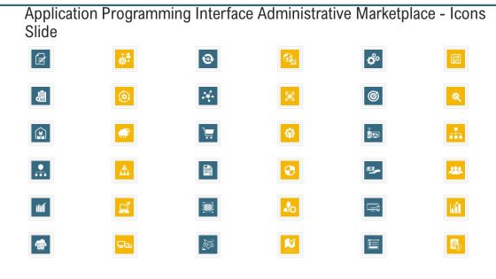 Application Programming Interface Administrative Marketplace Icons Slide Diagrams PDF