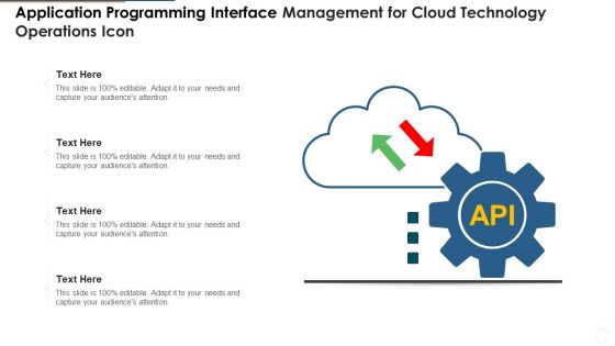 Application Programming Interface Management For Cloud Technology Operations Icon Microsoft PDF